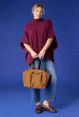 Zelina Faux Suede Tote + Crossbody - Cognac