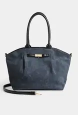Zelina Faux Suede Tote + Crossbody - Prussion