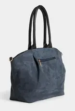 Zelina Faux Suede Tote + Crossbody - Prussion