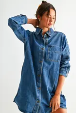 Oversized Shirtdress with Side Seam Pocket