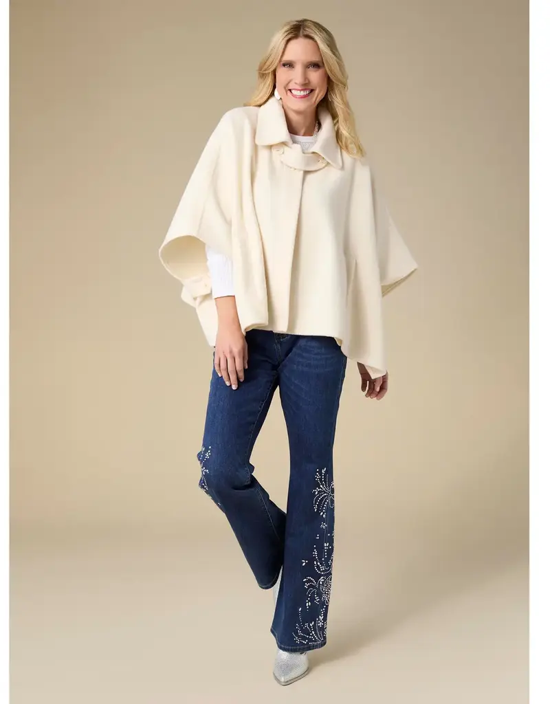 Bambu Soft Flare with Rhinestone Design Jean