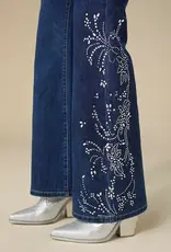 Bambu Soft Flare with Rhinestone Design Jean