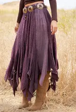 Boho Handkerchief Hem Patchwork Maxi Skirt
