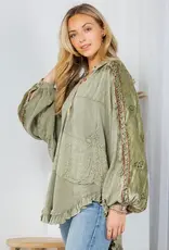 Bohemian Elegance: Stonewashed Top