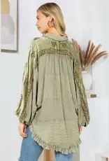 Bohemian Elegance: Stonewashed Top