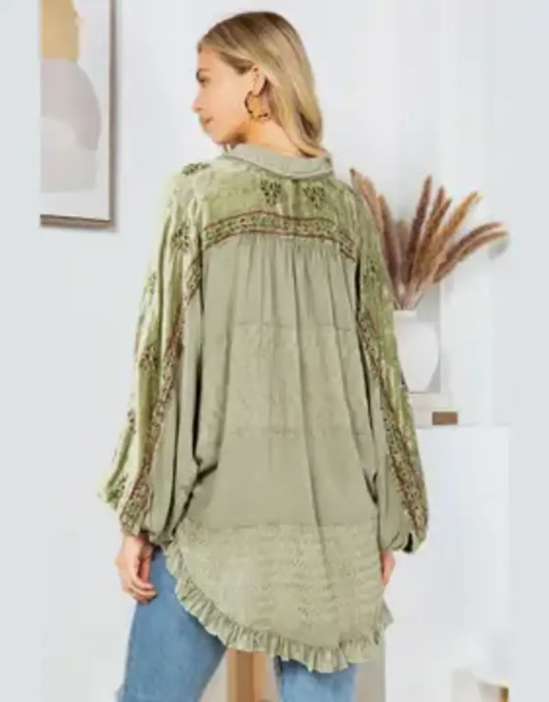 Bohemian Elegance: Stonewashed Top
