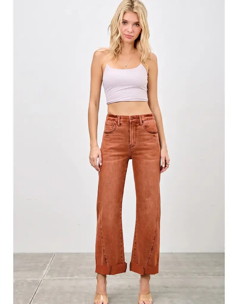 Jenna High Rise Straight Jean with Cuff