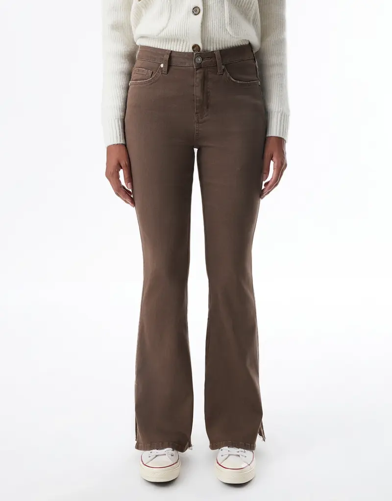 Rebecca High Rise Flare Leg Jeans with Side Slits