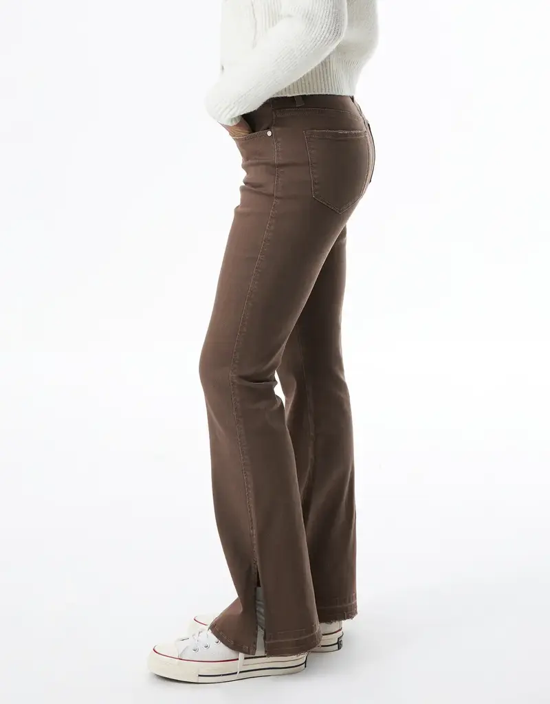 Rebecca High Rise Flare Leg Jeans with Side Slits