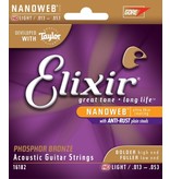 Elixir Nanoweb Phosphor Bronze Acoustic Guitar Strings