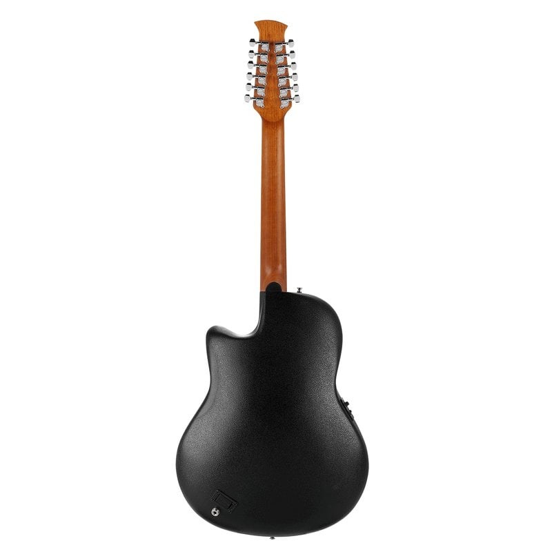 Balladeer Mid Depth 12-String Acoustic-Electric Guitar, Black