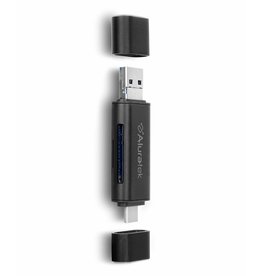 Aluratek USB, Type-C & Micro USB SD and Micro SD Card Reader - SD, microSD