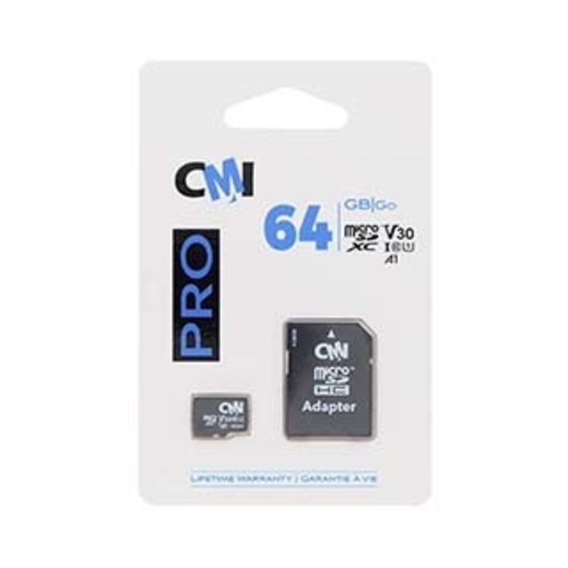 CMI U1 Class 10 Micro SDHC Memory Card w/SD Adapter