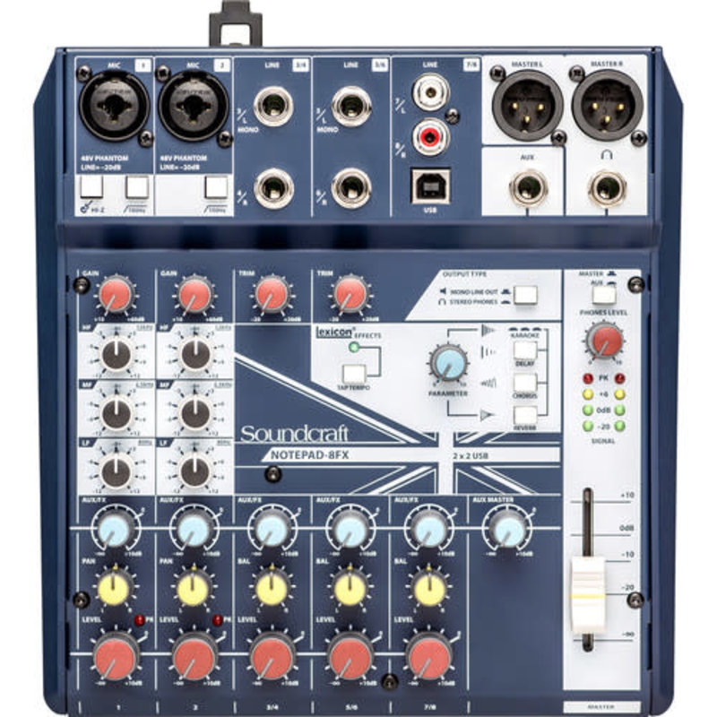 Small-Format Analog Mixing Console With Usb I/O And Lexicon Effects