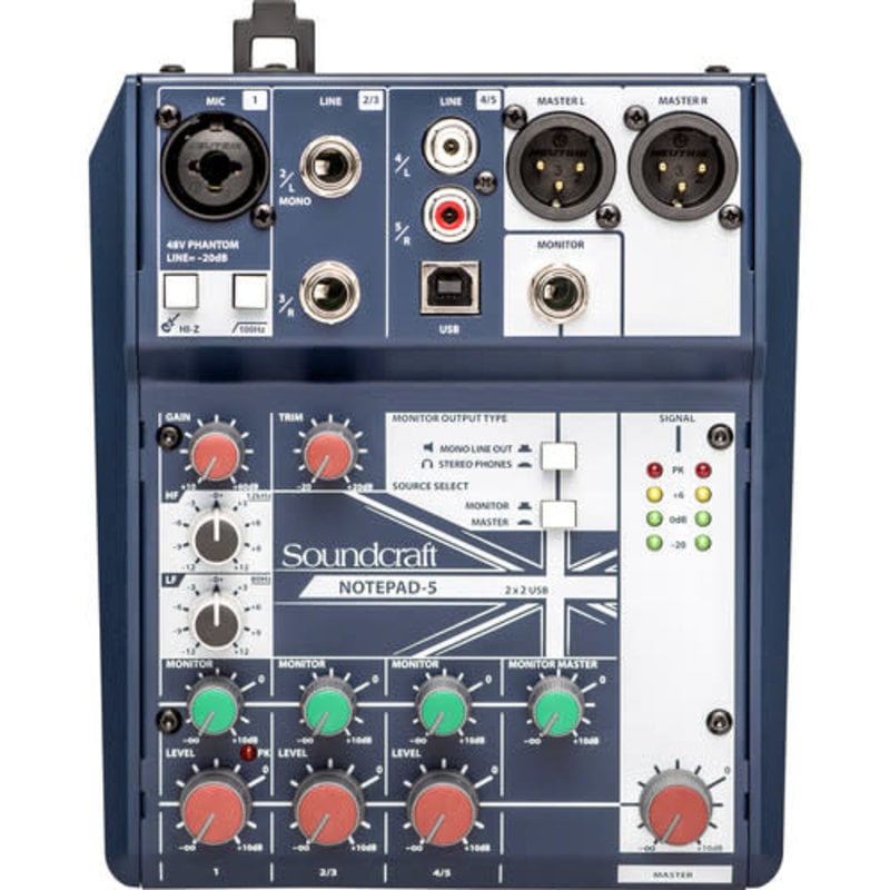 Small-Format Analog Mixing Console With Usb I/O