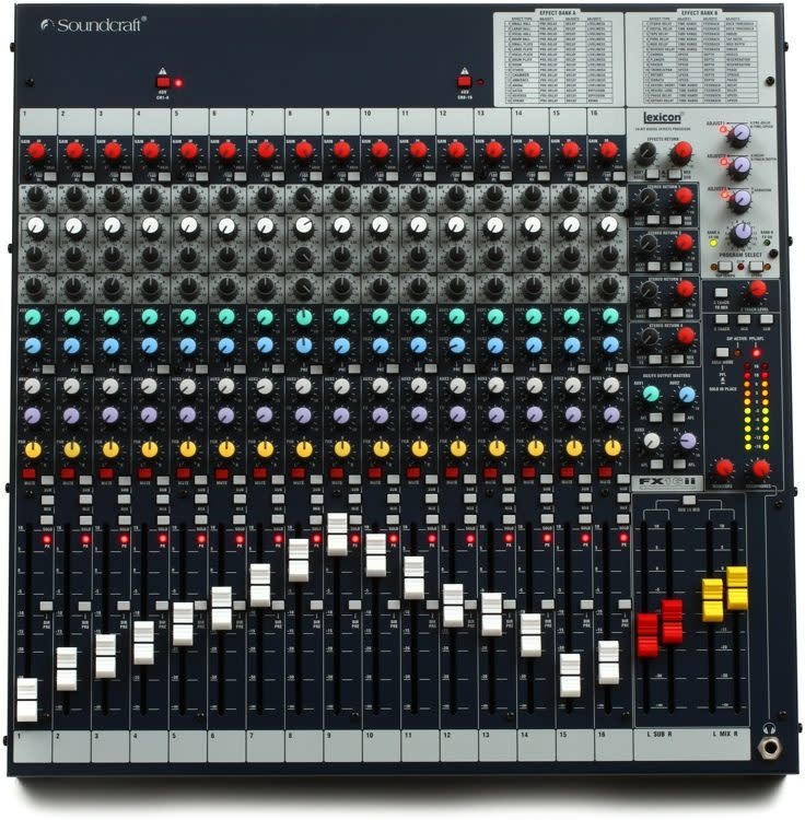 FX16II Soundcraft 16Channel Mixer With Lexicon Effects Processor