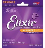 Elixir 80/20 Bronze Acoustic Nanoweb Strings