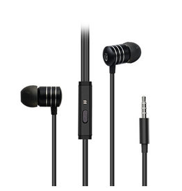 Uolo Pulse Earbuds with Mic, 3.5mm, Metallic Black