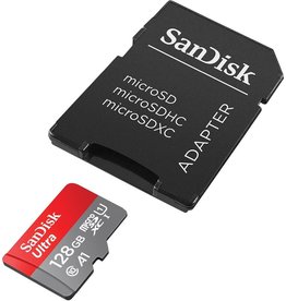 Sandisk SDSQUAR-128G - Ultra 128GB microSDXC UHS-I card with Adapter - 100MB/s U1 A1