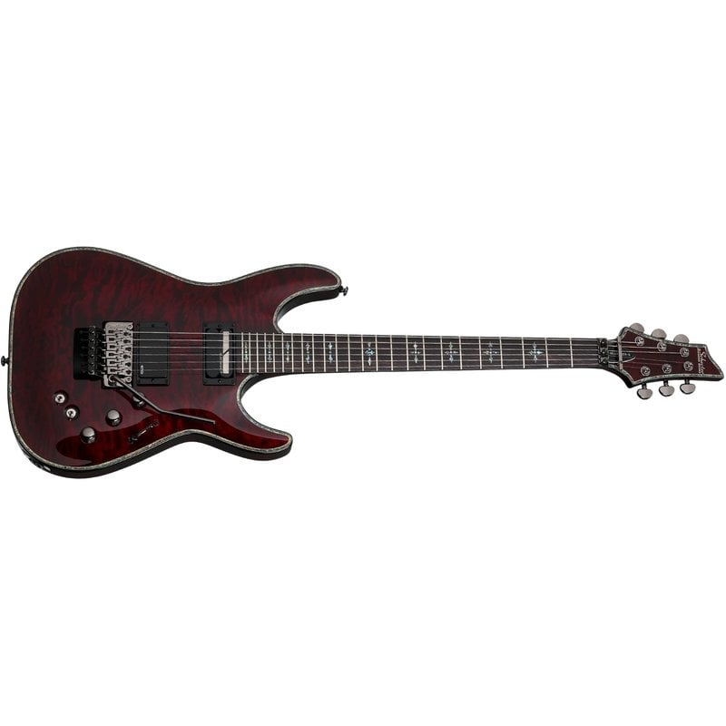 Hellraiser C-1 with Floyd Rose and Sustainiac 6 String Electric Guitar - Black Cherry