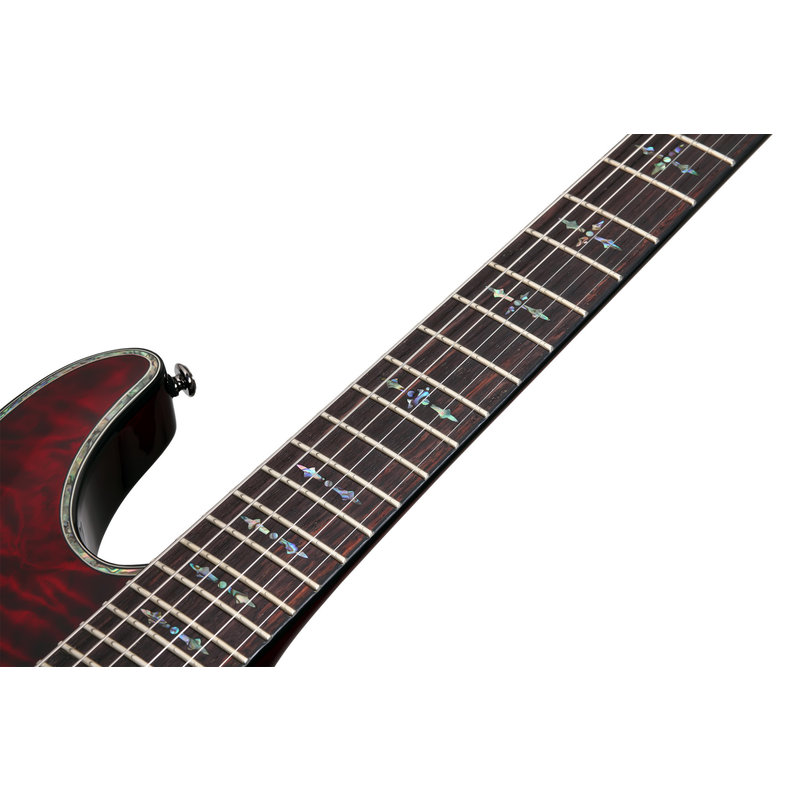 Hellraiser C-1 with Floyd Rose and Sustainiac 6 String Electric Guitar - Black Cherry