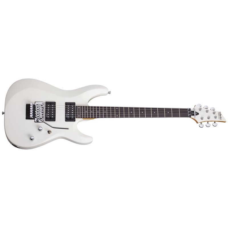 Schecter C-6 FR Deluxe Solid-Body 6 String Electric Guitar - Satin White
