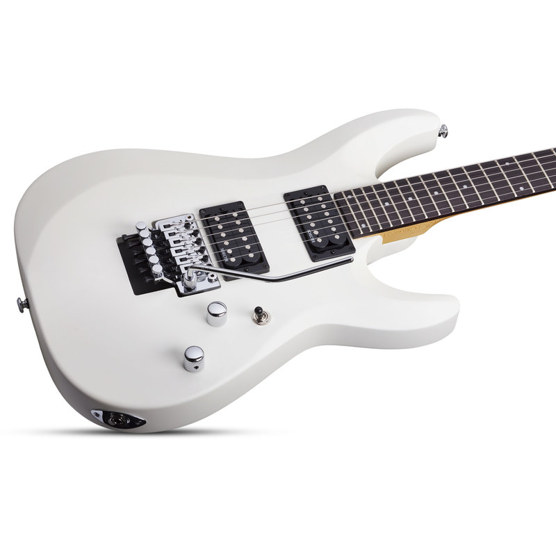 Schecter C-6 FR Deluxe Solid-Body 6 String Electric Guitar - Satin White