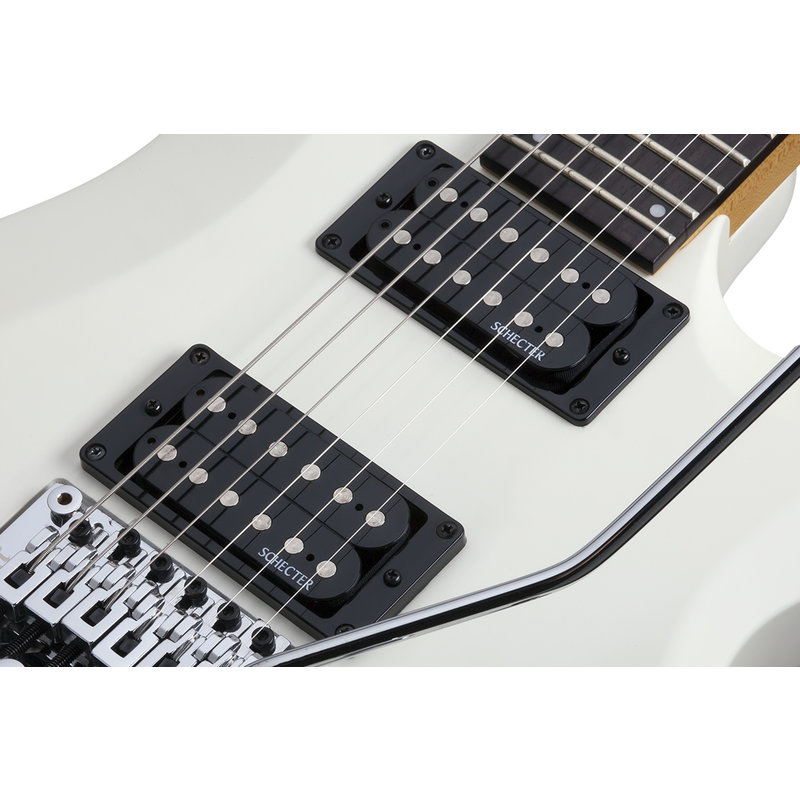Schecter C-6 FR Deluxe Solid-Body 6 String Electric Guitar - Satin White