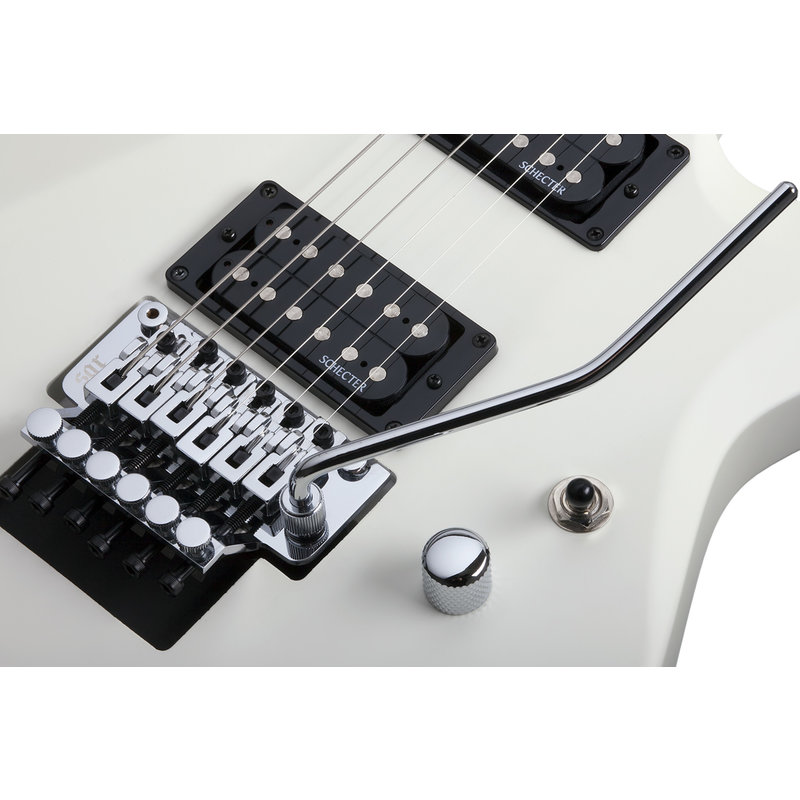 Schecter C-6 FR Deluxe Solid-Body 6 String Electric Guitar - Satin White