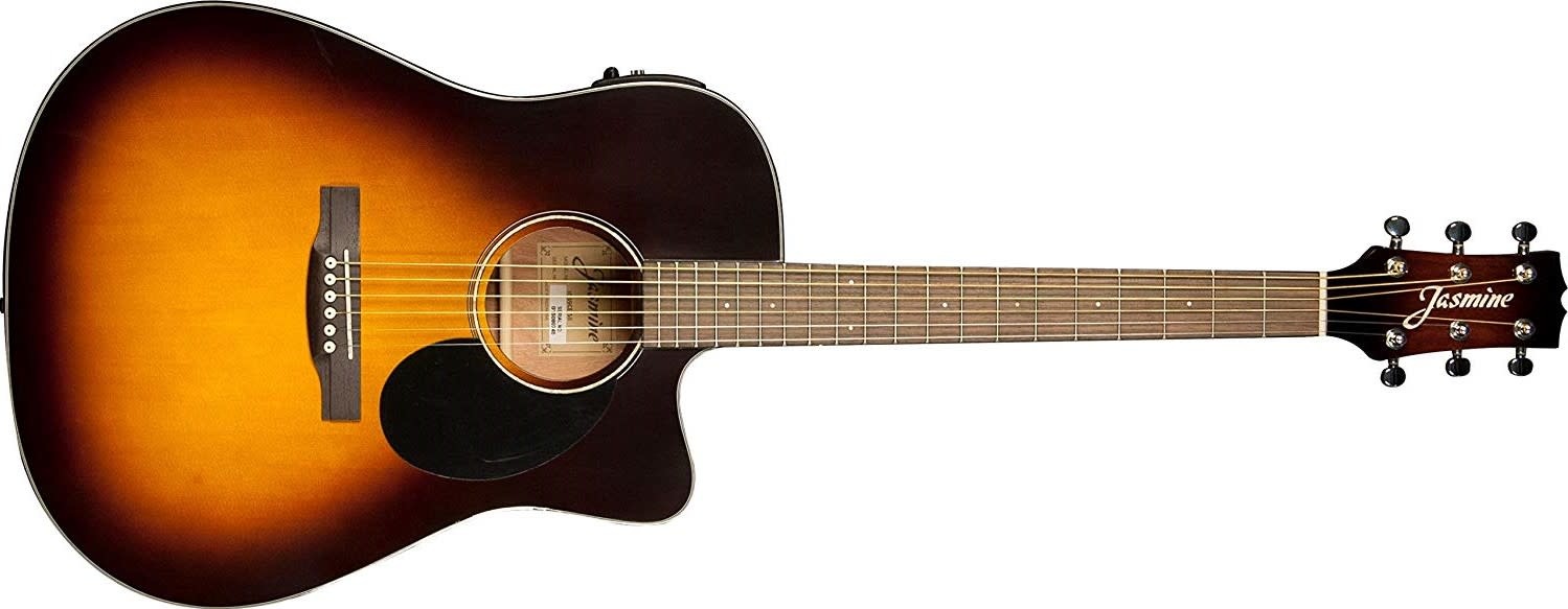 AcousticElectric Guitars Sunburst Jasmine JD39CESB JSeries Acoustic
