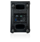 QSC Dual 12 Inch Cardiod Subwoofer -3600W with Pole and Casters