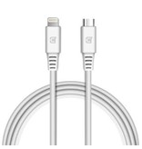 Caseco MFI Approved Lightning To Type C USB Cable - 1 Meter - White