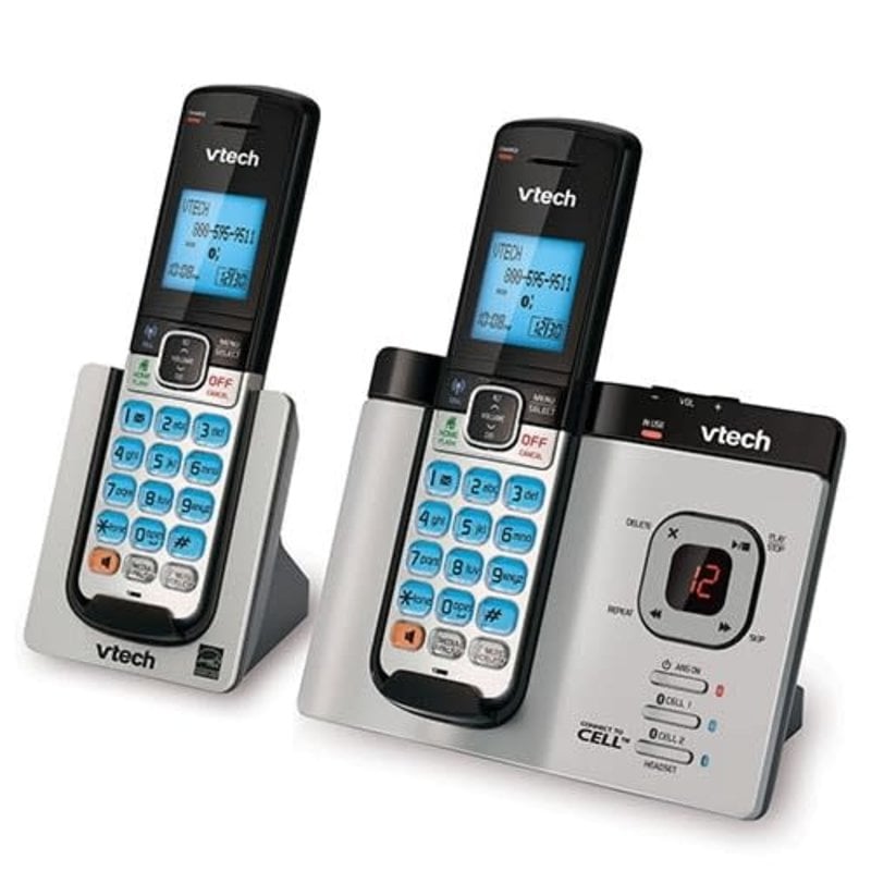 2 Handset Cordless Phone Sys w/Link to Cell