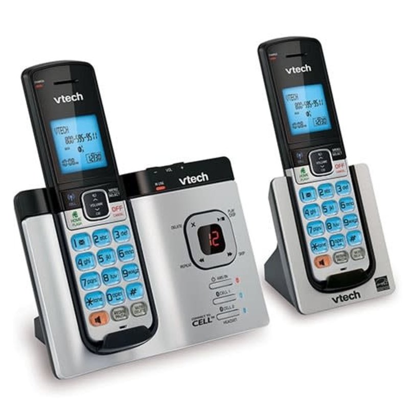 2 Handset Cordless Phone Sys w/Link to Cell