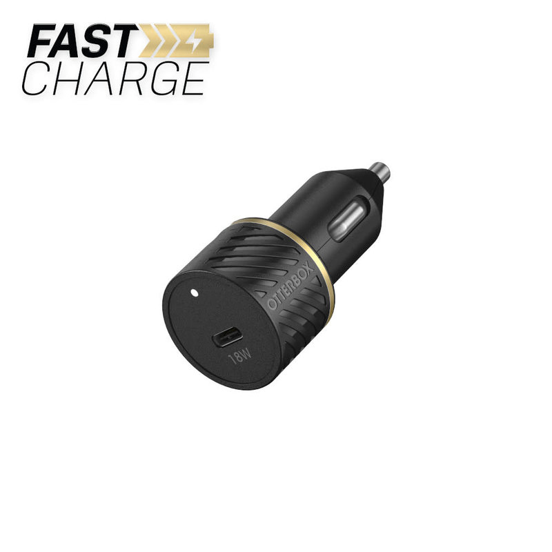 Premium 18W USB-C Fast Charge Car Charger - Black