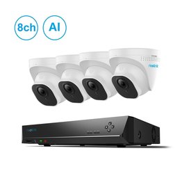 Reolink 8-Channel 4x 5MP Turret PoE NVR Kit with Person/Vehicle Detection