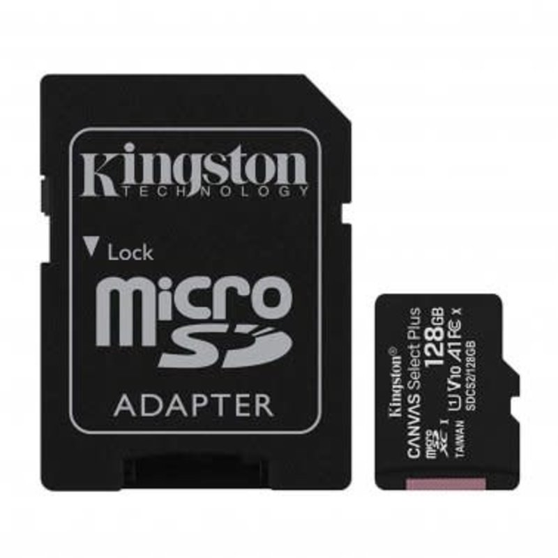 Kingston UHS-I A1 Canvas Select Plus MicroSD Card w/ SD adapter