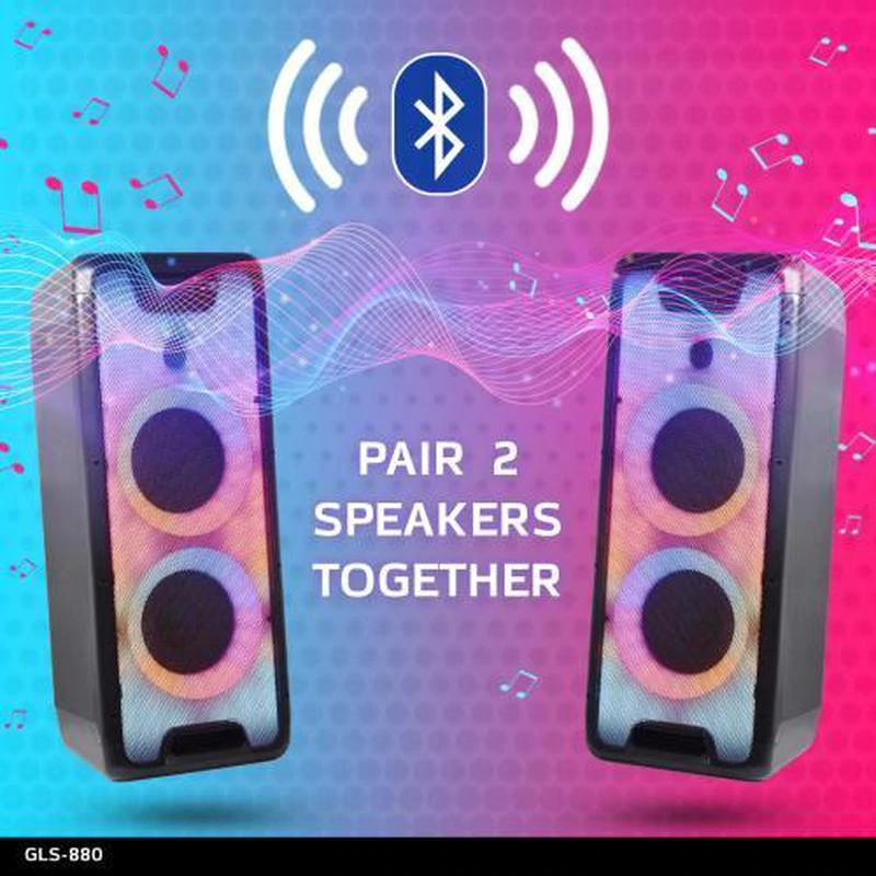 Dual 8" Bluetooth Party Speaker w/lights