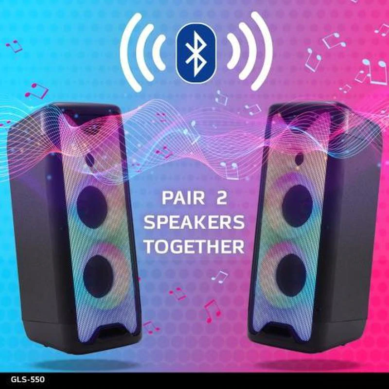 Dual 6.5" Bluetooth Party Speaker w/lights