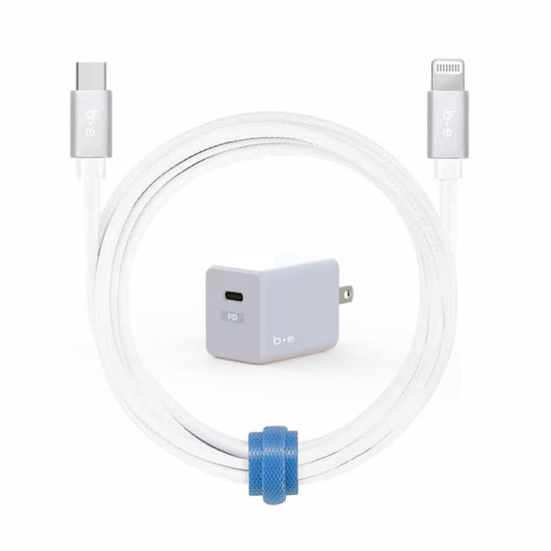 Wall Charger  USB-C 20W 4ft Lightning Cable White