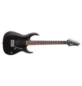 Cort X Series Meranti Body Electric Guitar, Open Pore Black