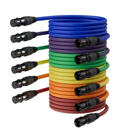 Generic 15ft Mic Cable Neutrik Style (Multi-Colored 6 Pack)