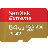 Sandisk Extreme microSDXC UHS-I Memory Card with Adapter Up to 160MB/s, C10, U3, V30, 4K, A2, Micro SD