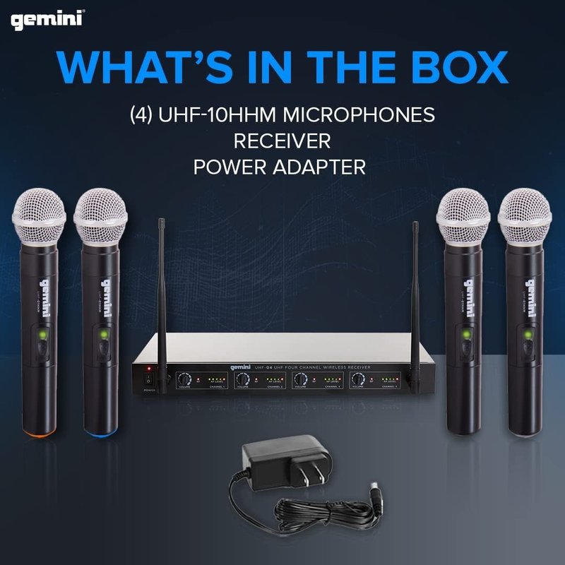 Four Channel Wireless Handheld Microphone System