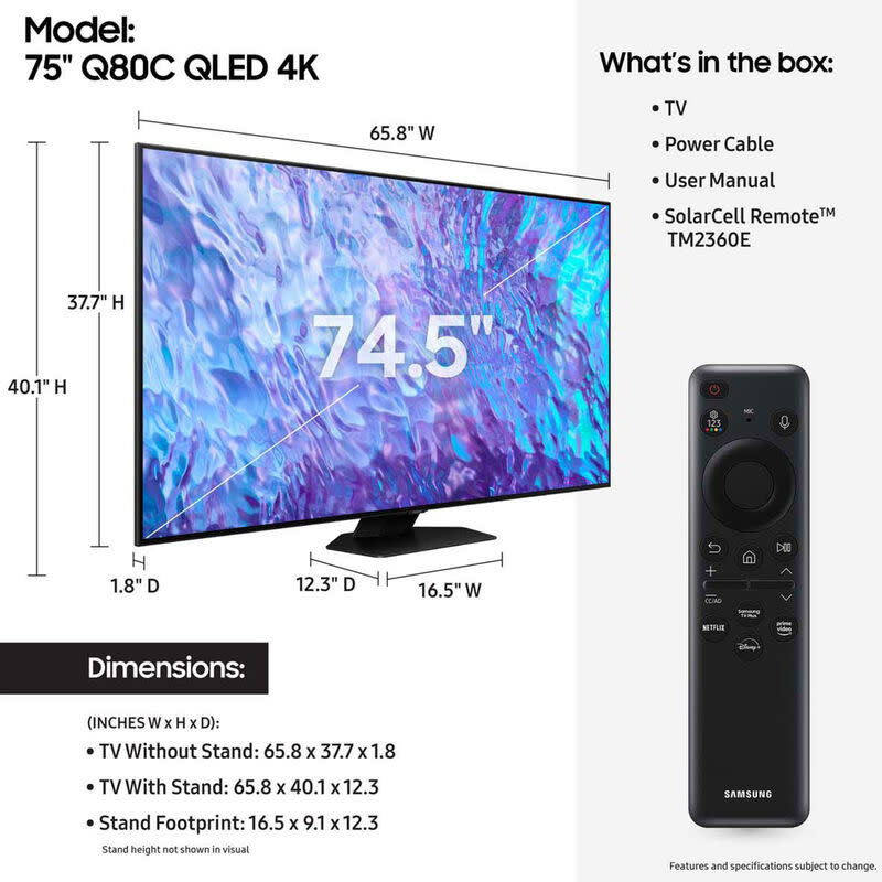 75-Inch Q82 Series QLED 4K TV