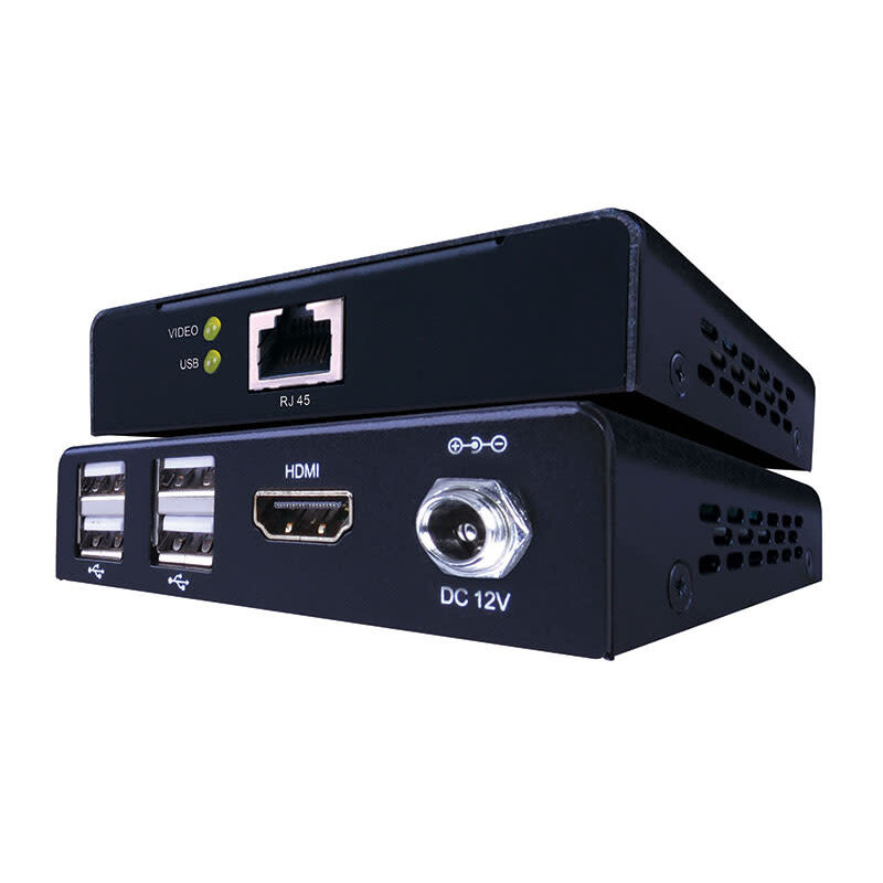 Evolution HDMI /USB 2.0 Over Single Cat Balun Set w/POE