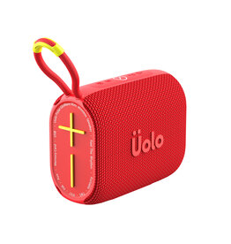 Uolo Pulse GloWave Mini Wireless & FM Speaker, Red/Yellow