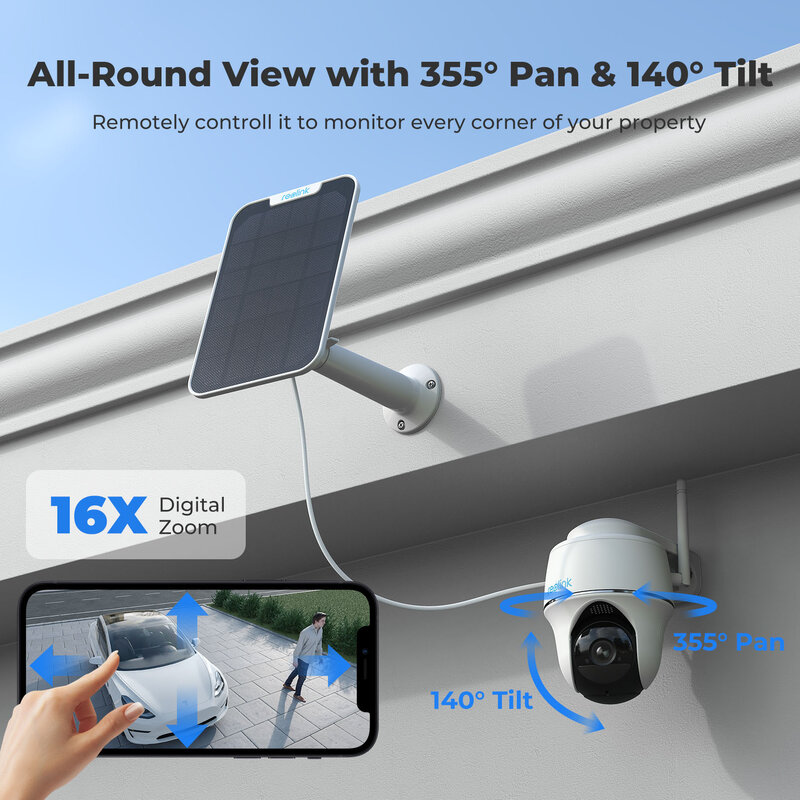 Reolink Argus PT Dual Band 4MP Outdoor Battery-powered WiFi Camera