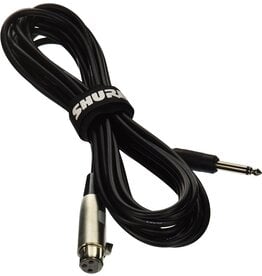 Shure 20 Foot Microphone Cable - XLRF to Phone Plug