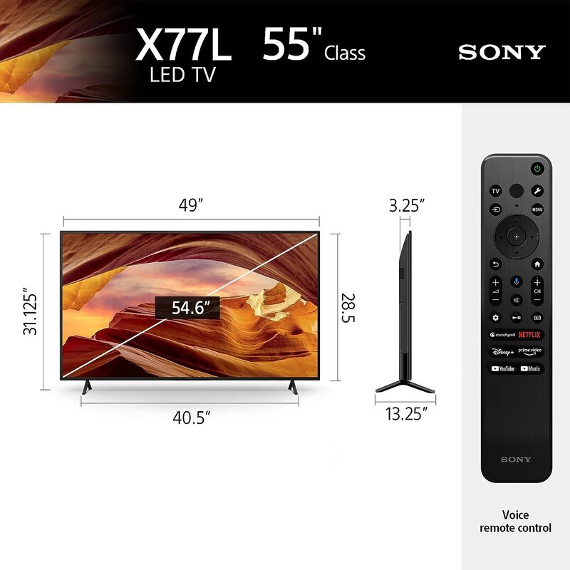 55-inch X77L 4K HDR LED Google TV (2023)